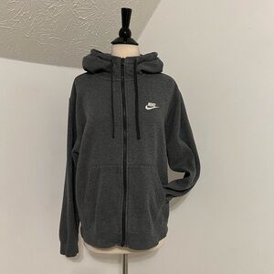 Nike Sportswear Club Fleece Full-Zip Hoodie 'Dark grey' || Unisex